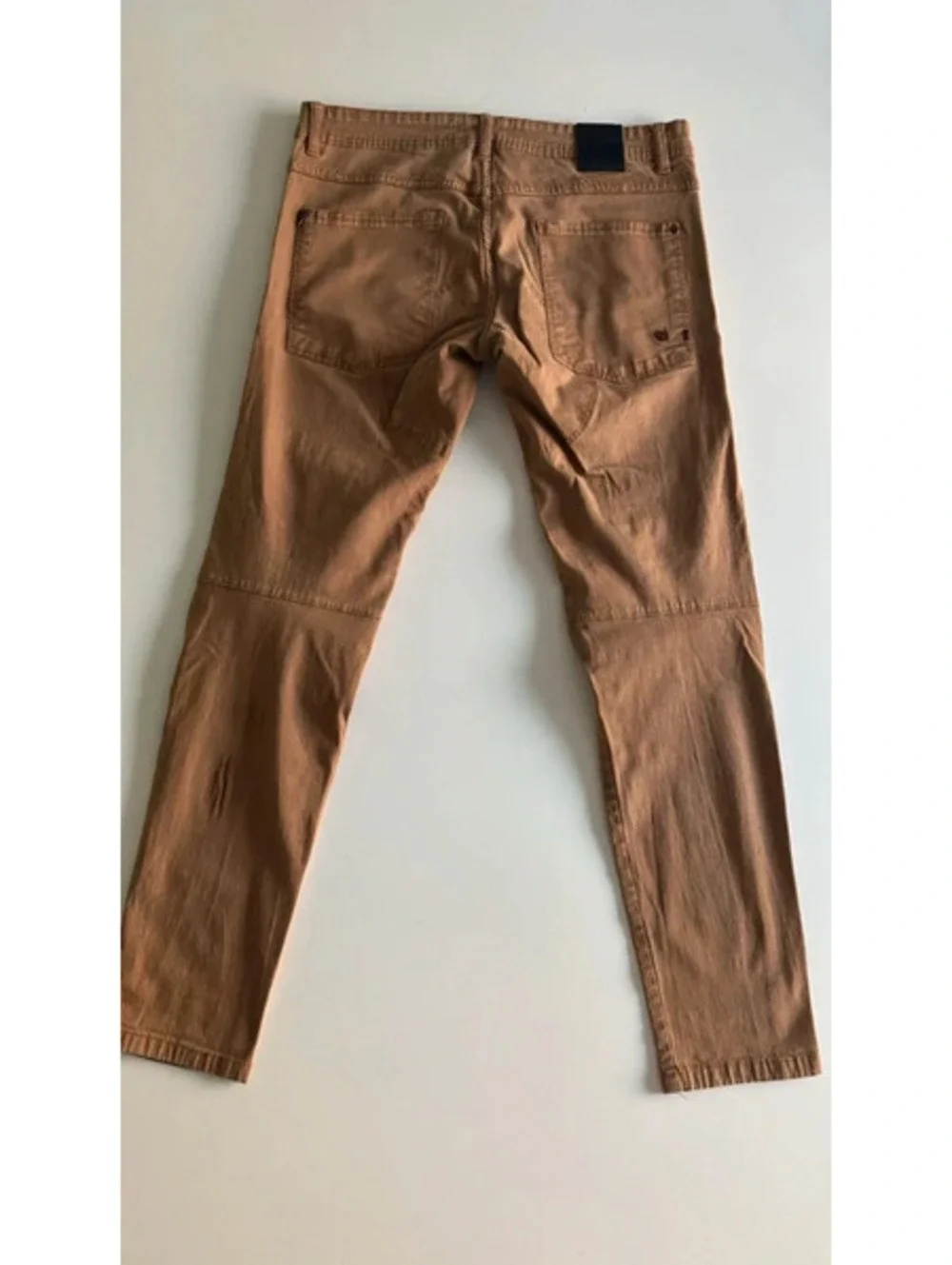 Stone Men's Skinny Fit Stretchy Beige Pants Size 36